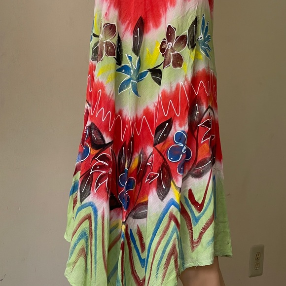 NWOT Orange Tropical Hawaii Dress     Size: OS - Picture 3 of 6